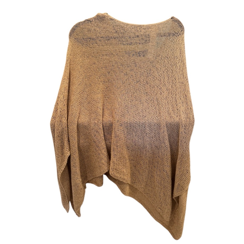 Chico’s Shimmer Taupe Knit Poncho